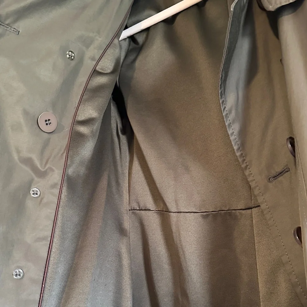 DKNY Women's Dark Green Trench Coat - Picture 5 of 7